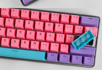 61 Key Set PBT Keycaps Ansi 60% Computer Gamer Mechanical Keyboard Cap Backlight OEM Miami DOLCH GK61 SK61 Anne pro 2 RK61 K617