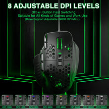 SOLAKAKA SM809 Wired Gaming Mouse 16 Side Buttons 22800 DPI Programmable Macro MMO Mouse Gamer PAW3311 Honeycomb Ergonomic RGB