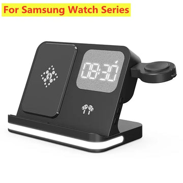 Wireless Charger Stand For iPhone 15 14 Samsung S23 S22 Ultra Fold Z Flip Galaxy Watch Active Buds Fast Charging Station Holder