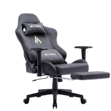 Symino Gaming Chair, Ergonomic Gamer Chair with Footrest, Breathable PC Chair with Adjustable Lumbar Cushion, Headrest Cushion
