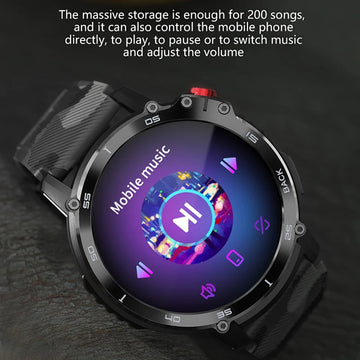 Military C22 Men's Smart Watch BT Call 4GB ROM Fitness Tracker 3ATM Waterproof Sport Smartwatch for Xiaomi Huawei IOS Phone 2023