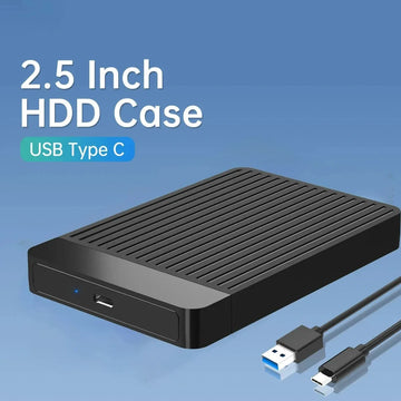 2.5 HDD/SSD Case SATA to USB 3.1/3.0 Adapter Case 6gbps HD External Hard Drive Enclosure Box for Disk HDD Type USB-C Enclosure