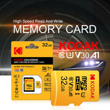 Original Kodak U3 A1 V30 MicroSD 128GB 32GB 64GB 256GB Class 10 Cards 32 64 128 256 GB Video Phone Memory Card