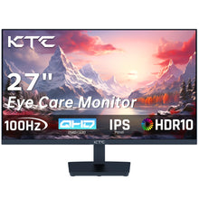 KTC H27T27 27inch QHD 100Hz Gaming Monitor 2560x1440 IPS Fast Panel Screen 16:9 ELED 1ms GTG Response Time 99% sRGB HDR10