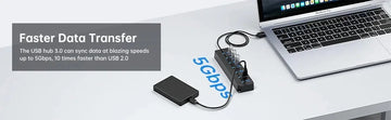 USB Hub 3.0 Multiprise USB High Speed Splitter 7 Port 5Gbps Power Adapter USB 2.0 Expander Switch for Computer Accessories