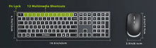 Wireless Ultra Slim Full Size Keyboard and Mouse Combo Rechargeable 2.4G USB Cordless Illuminated Keyboard & Mouse Set