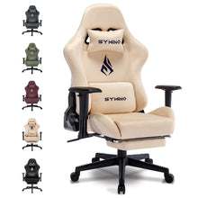Symino Gaming Chair, Ergonomic Gamer Chair with Footrest, Breathable PC Chair with Adjustable Lumbar Cushion, Headrest Cushion