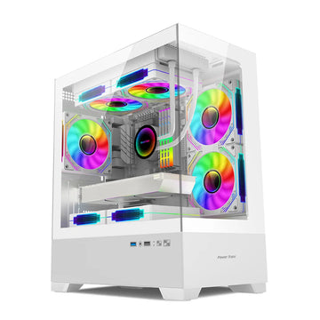 Power Train Illusionary Realm 3 M-ATX Desktop Case Support 350mm GPU 240 Water Cooler Side Transparent Computer Chassis