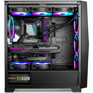 Antec DF800 FLUX PC Case Glass Side Case ATX Mid Tower Support 360 Water Cooled Side Computer Case With 5 Pcs Fans 컴퓨터 케이스 PCケース