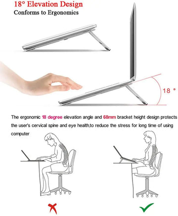 Laptop Tablet Stand Universal Adjustable Aluminium Alloy Foldable Stand Desktop Holder For Macbook 10''-15.6'' Laptop Notbebook