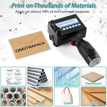 12.7/25.4mm Handheld Inkjet Printer Gun QR Barcode Batch Date Number Logo Expiry Date Coding Machine Non-encrypted 25 Languages