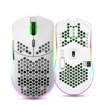 2.4G Wireless Charge Mouse RGB Luminous Ultralight Honeycomb Mouse Movement Speed 3600 6 D Game Mice For Laptop PC Gamer