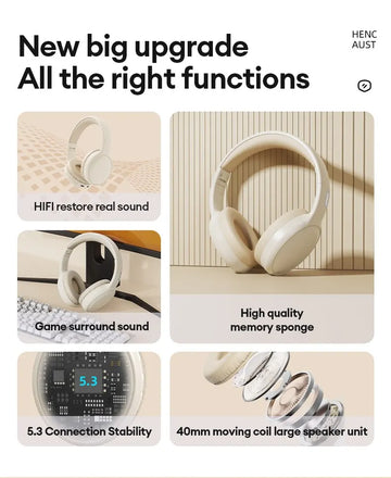 Lenovo TH30 Wireless Headphones Bluetooth 5.3 Earphones Foldable Gaming Headset Sport Headphone with Mic Music Earbuds 250mAh