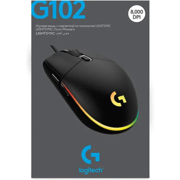 Logitech G102 Mouse USB Wired Gaming Mouse 8000 DPI Rainbow Optical Effect Screen For PC/Mac Computer and Laptop