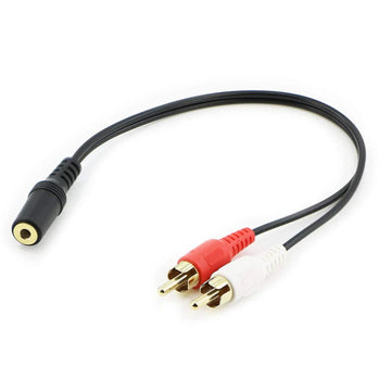 Universal RCA Cable 3.5mm Jack Stereo Audio Cable Female To 2RCA Male Socket To Headphone 3.5 AUX Y Adapter for DVD Amplifiers