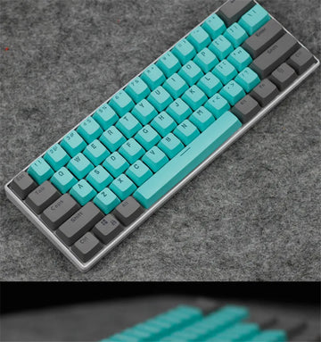 61 Key Set PBT Keycaps Ansi 60% Computer Gamer Mechanical Keyboard Cap Backlight OEM Miami DOLCH GK61 SK61 Anne pro 2 RK61 K617