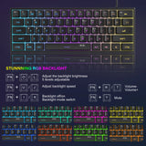 MageGee Mini 60% Compact Gaming Keyboard — RGB, 61 Keys