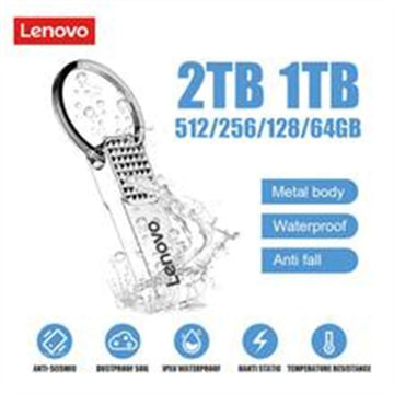 Lenovo 128GB Original Metal USB Pendrive 2TB Large Capacity Portable Flash Drive USB 3.0 High-Speed File Transfer Waterproof