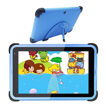 Used Tablets 7'' Android 11 Children Tablet  2GB 32GB 4-Core Tablet for Kids 1024x600 IPS Dual Wifi 5G 3000mAh with Tab Holder