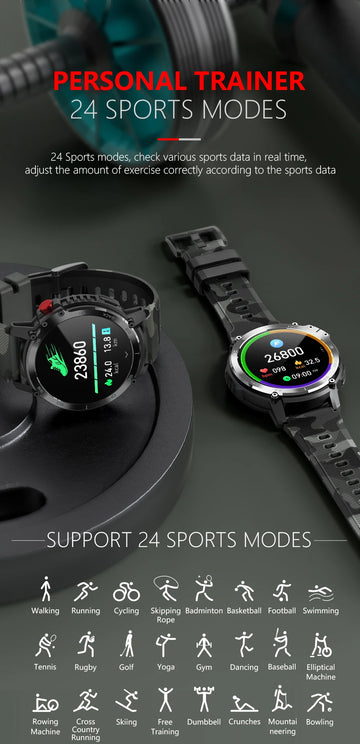 Military C22 Men's Smart Watch BT Call 4GB ROM Fitness Tracker 3ATM Waterproof Sport Smartwatch for Xiaomi Huawei IOS Phone 2023