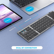 Seenda Foldable Wireless Bluetooth Keyboard Rechargeable Folding Portable Keyboards for PC Mac Smartphone Windows iOS Android