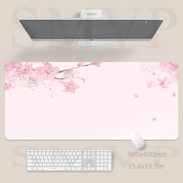 Pink Sakura Mousepad Office Desk Mat Big Gaming Mouse Pad XXL Mouse Mat Large Keyboard Mat Desk Pad For Computer