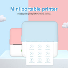 Mini portable thermal printer wireless printer with bluetooth compatible with android and ios