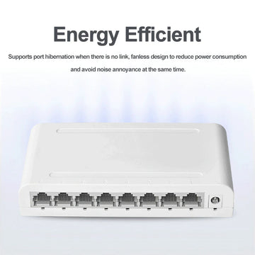 5/8 Ports Ethernet Switch 10/100/1000Mbps Desktop Gigabit Network Switch Adapter RJ45 Ethernet Switch Auto MDI/MDIX Fast Switch