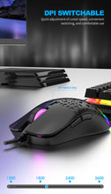 RAIKU G701 Wired 6 Keys Mouse Colorful Lighting Gaming and Office For Microsoft Windows and Apple IOS System