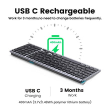 Wireless Bluetooth 5.0 Keyboard 2.4G English 102 Keycaps For MacBook iPad Tablet USB C Rechargeable Keyboard PC Accessories