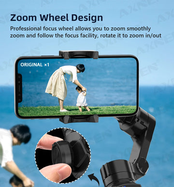 AXNEN HQ4 3-Axis Handheld Gimbal Smartphone Stabilizer Smart Follow Tracking Stable Video Record for iPhone 14 Pro Xiaomi Huawei