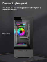 Power Train Illusionary Realm Desktop Computer Case Seaview Room Side Transparent M-ATX/ITX Chassis Support 240 Water Cooler