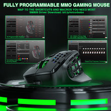 SOLAKAKA SM809 Wired Gaming Mouse 16 Side Buttons 22800 DPI Programmable Macro MMO Mouse Gamer PAW3311 Honeycomb Ergonomic RGB