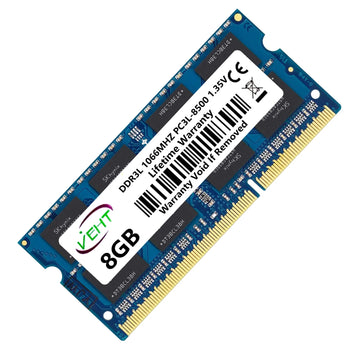 VEHT DDR3 DDR3L 2GB 4GB 8GB SODIMM Memories Ram 8500 10600 12800 204Pin PC3 1.5V PC3L 1.35V 1066 1333 1600Mhz Laptop Memory Ram