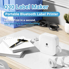 Phomemo Q30 Label Printer Mini Printer Pocket Thermal Label Maker Wireless Sticker Pocket Portable Printer Various Label Paper