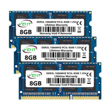 VEHT DDR3 DDR3L 2GB 4GB 8GB SODIMM Memories Ram 8500 10600 12800 204Pin PC3 1.5V PC3L 1.35V 1066 1333 1600Mhz Laptop Memory Ram