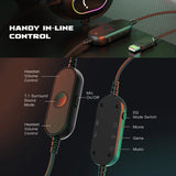 Fifine RGB Gaming Headset — 7.1 Surround Sound, Mic, PC/PS4/PS5