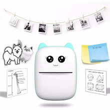 Portable thermal printer mini cat print photo pocket thermal label printer 58mm printing wireless Bluetooth Android iOS printers