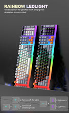 Clavier et clavier simples souris RAIKU T26 clavier lumineux à trois tons souris filaire mécanique tactile souris de jeu ensemble de clavier