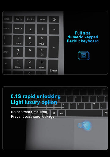 Gaming or Office Laptop  Intel Core I7-6500U 32GB Ram 2TB SSD Windows 11 Notebooks Backlit Fingerprint Unlock Wifi Computer PC