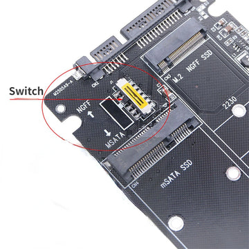 MSATA Solid State SSD Hard Drive NGFF To SATA3 External Hard Drive Enclosure M.2 Sata Protocol To Adapter Dual Purpose