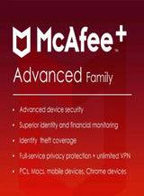 McAfee+ Advanced Family Security 2025 EU Key (1 Year / 6 Devices)